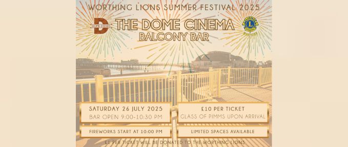 Worthing Lions Summer Fireworks - The Dome Balcony bar
