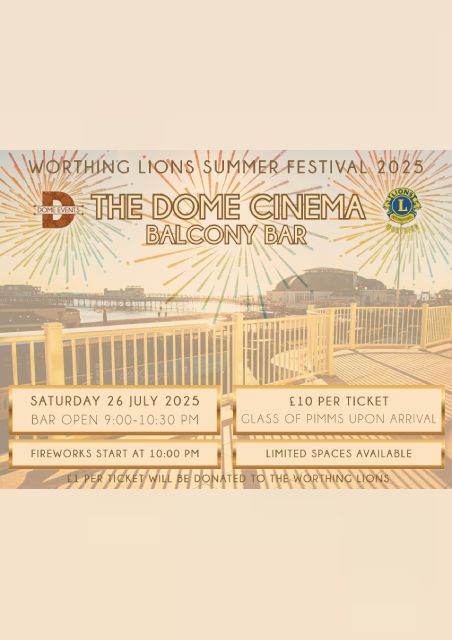 Worthing Lions Summer Fireworks - The Dome Balcony bar